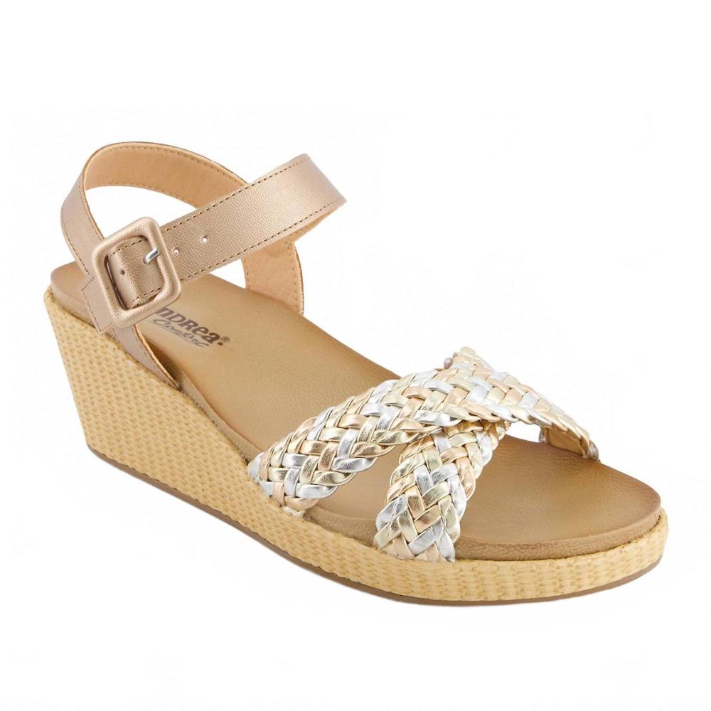 NEW ANDREA women's wedge sandals in mulicolor